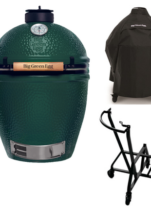 Big Green Egg Large + Integgrated Nest + Handler + Cover
