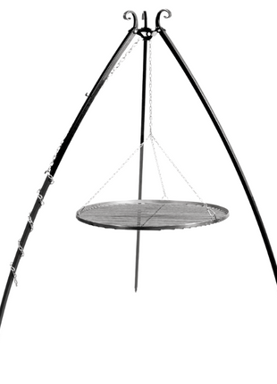 Cookking Driepoot Gebogen met Zwart Stalen Rooster 200 cm