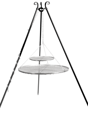 Cookking Driepoot met Dubbel RVS Rooster 180 cm