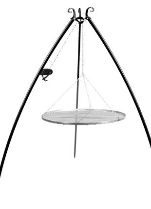 Cookking Driepoot met Katrol en RVS Rooster 200 cm