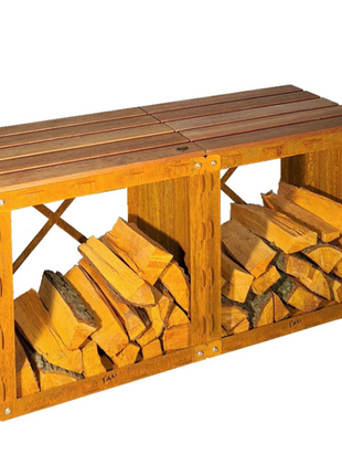 Fikki Wood Storage Bench