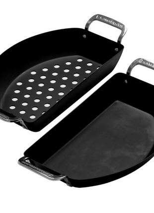 Kamado Joe Karbon Steel Half Moon Pan Set