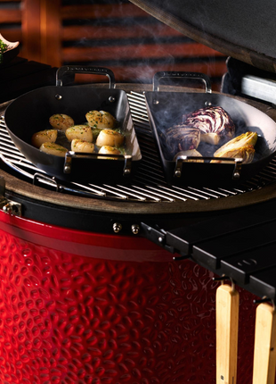 Kamado Joe Karbon Steel Half Moon Pan Set