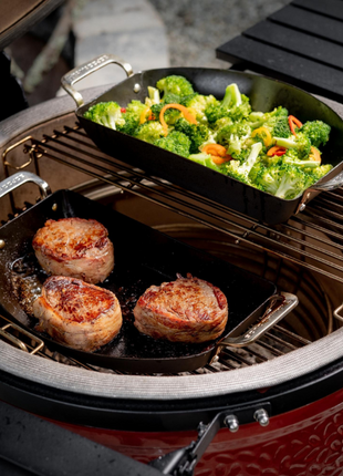 Kamado Joe Karbon Steel Half Moon Pan Set