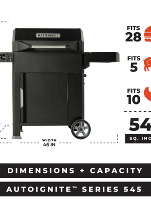 Masterbuilt AutoIgnite 545 Digital Charcoal Grill