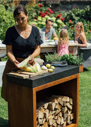 OFYR Butcher Block Storage Corten 90