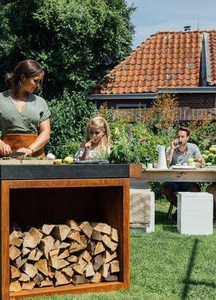 OFYR Butcher Block Storage Corten 90