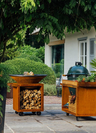 OFYR Kamado Table Corten 135 PRO BGE