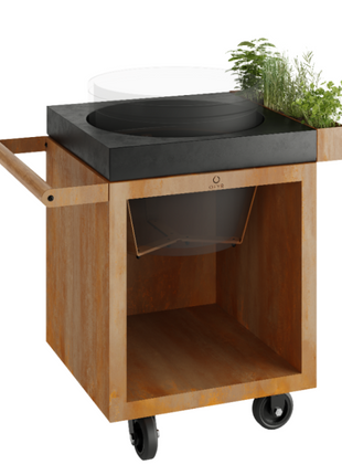 OFYR Kamado Table Corten 65 PRO BGE