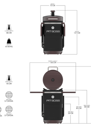 Pit Boss Champion Barrel Charcoal Smoker
